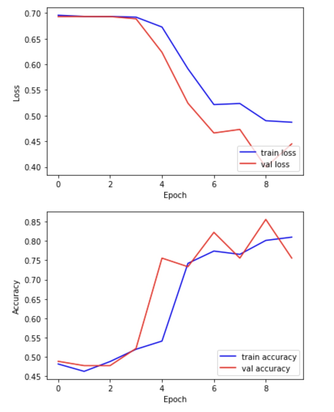 Training curves